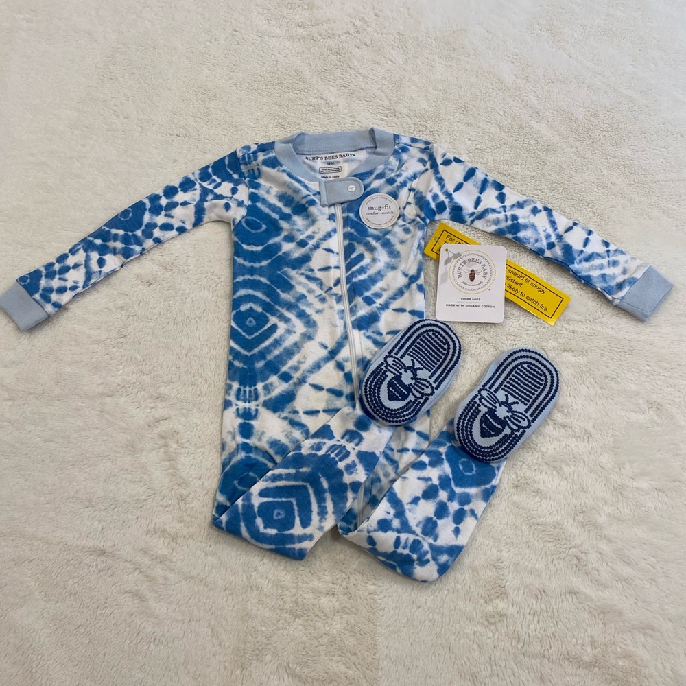 NWT burts bees baby snug fit sleeper